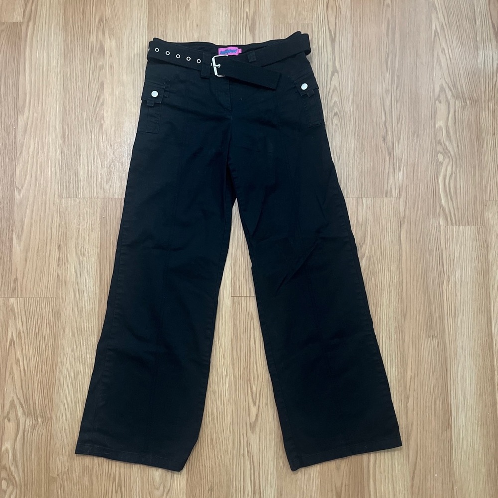 Edikted black low waisted cargo pants size small